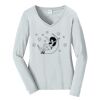 Ladies Long Sleeve Fan Favorite V Neck Tee Thumbnail