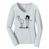 Ladies Long Sleeve Fan Favorite V Neck Tee Thumbnail