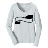 Ladies Long Sleeve Fan Favorite V Neck Tee Thumbnail