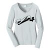 Ladies Long Sleeve Fan Favorite V Neck Tee Thumbnail