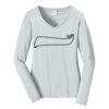 Ladies Long Sleeve Fan Favorite V Neck Tee Thumbnail