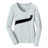 Ladies Long Sleeve Fan Favorite V Neck Tee Thumbnail