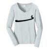 Ladies Long Sleeve Fan Favorite V Neck Tee Thumbnail