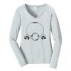 Ladies Long Sleeve Fan Favorite V Neck Tee Thumbnail