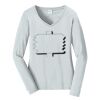 Ladies Long Sleeve Fan Favorite V Neck Tee Thumbnail