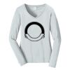 Ladies Long Sleeve Fan Favorite V Neck Tee Thumbnail