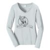 Ladies Long Sleeve Fan Favorite V Neck Tee Thumbnail