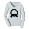 Ladies Long Sleeve Fan Favorite V Neck Tee Thumbnail