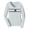 Ladies Long Sleeve Fan Favorite V Neck Tee Thumbnail