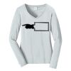 Ladies Long Sleeve Fan Favorite V Neck Tee Thumbnail