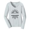 Ladies Long Sleeve Fan Favorite V Neck Tee Thumbnail