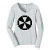 Ladies Long Sleeve Fan Favorite V Neck Tee Thumbnail