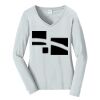 Ladies Long Sleeve Fan Favorite V Neck Tee Thumbnail