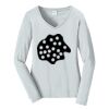 Ladies Long Sleeve Fan Favorite V Neck Tee Thumbnail