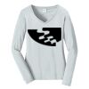 Ladies Long Sleeve Fan Favorite V Neck Tee Thumbnail