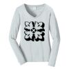 Ladies Long Sleeve Fan Favorite V Neck Tee Thumbnail