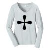 Ladies Long Sleeve Fan Favorite V Neck Tee Thumbnail