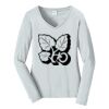 Ladies Long Sleeve Fan Favorite V Neck Tee Thumbnail