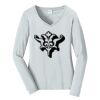 Ladies Long Sleeve Fan Favorite V Neck Tee Thumbnail