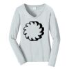 Ladies Long Sleeve Fan Favorite V Neck Tee Thumbnail