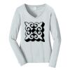 Ladies Long Sleeve Fan Favorite V Neck Tee Thumbnail