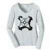 Ladies Long Sleeve Fan Favorite V Neck Tee Thumbnail