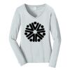 Ladies Long Sleeve Fan Favorite V Neck Tee Thumbnail