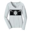 Ladies Long Sleeve Fan Favorite V Neck Tee Thumbnail