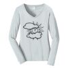 Ladies Long Sleeve Fan Favorite V Neck Tee Thumbnail