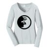 Ladies Long Sleeve Fan Favorite V Neck Tee Thumbnail