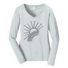 Ladies Long Sleeve Fan Favorite V Neck Tee Thumbnail