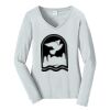 Ladies Long Sleeve Fan Favorite V Neck Tee Thumbnail