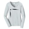 Ladies Long Sleeve Fan Favorite V Neck Tee Thumbnail