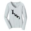 Ladies Long Sleeve Fan Favorite V Neck Tee Thumbnail