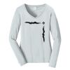 Ladies Long Sleeve Fan Favorite V Neck Tee Thumbnail