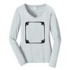 Ladies Long Sleeve Fan Favorite V Neck Tee Thumbnail