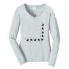 Ladies Long Sleeve Fan Favorite V Neck Tee Thumbnail