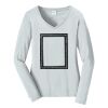 Ladies Long Sleeve Fan Favorite V Neck Tee Thumbnail