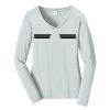 Ladies Long Sleeve Fan Favorite V Neck Tee Thumbnail