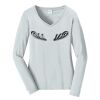 Ladies Long Sleeve Fan Favorite V Neck Tee Thumbnail