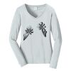 Ladies Long Sleeve Fan Favorite V Neck Tee Thumbnail