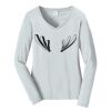 Ladies Long Sleeve Fan Favorite V Neck Tee Thumbnail