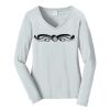 Ladies Long Sleeve Fan Favorite V Neck Tee Thumbnail