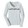 Ladies Long Sleeve Fan Favorite V Neck Tee Thumbnail