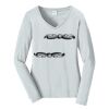 Ladies Long Sleeve Fan Favorite V Neck Tee Thumbnail