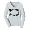 Ladies Long Sleeve Fan Favorite V Neck Tee Thumbnail