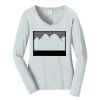 Ladies Long Sleeve Fan Favorite V Neck Tee Thumbnail