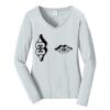 Ladies Long Sleeve Fan Favorite V Neck Tee Thumbnail