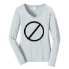 Ladies Long Sleeve Fan Favorite V Neck Tee Thumbnail