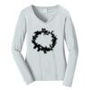 Ladies Long Sleeve Fan Favorite V Neck Tee Thumbnail